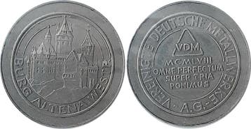 2 Mark 1958 Duitsland Vdm Automaten-probe 2 Dm mit Randin..., Verzenden