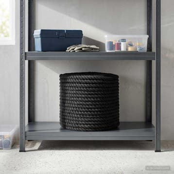 vidaXL Katoenen Touw 14 mm 100 m Zwart 100% Katoen, Verzenden, Nieuw