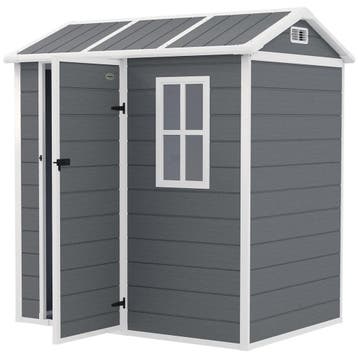 Tuinhuis Kunststof 2,1m² 186 X 130 X 199cm Tuinschuur Met Za, Verzenden