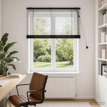 vidaXL Venetiaanse jaloezie Zwart 100 x 130 cm 35 mm, Verzenden, Nieuw, Zwart