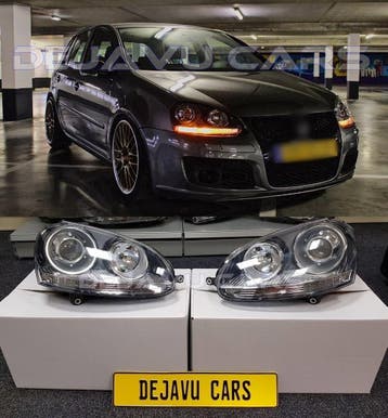 GTI R32 Xenon Look Koplampen voor Volkswagen Golf 5 Jetta 3, Ophalen of Verzenden