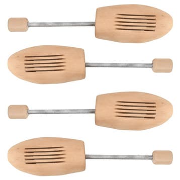 vidaXL Schoenspanners 2 paar maat 35-38 massief lotushout, Verzenden, Nieuw