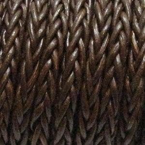 1 x Rol DQ leer vierkant 4 mm Leger Brown per 10 meter, Ophalen of Verzenden, Nieuw, Draad