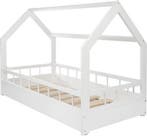 Huisje Bed Wit 80x160 | Verwijderbaar Hek | Actie, Kinderen en Baby's, Kinderkamer | Bedden, Nieuw, 70 tot 85 cm, Ophalen of Verzenden