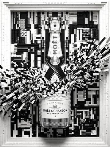 Artxlife - Lego Moet & Chandon White Silver Explosion, Nieuw