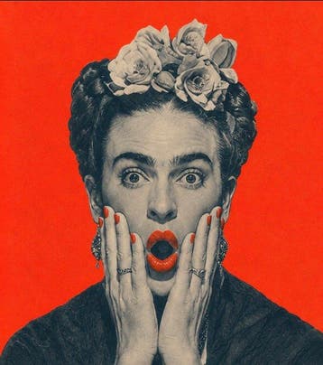 ERIC BRUMETTE - FRIDA KAHLO WOW - Toile L - LIMITED EDITION
