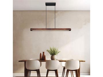 Globo Tibeon - hanglamp - LED - dimbaar - naturel - 15536H, Verzenden, Nieuw
