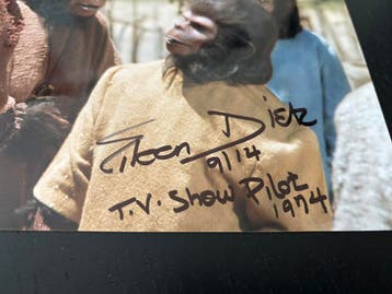 Planet of Apes foto - Gesigneerde door Little Jillia, Verzamelen, Film en Tv, Ophalen of Verzenden, Nieuw, Film, Foto of Kaart