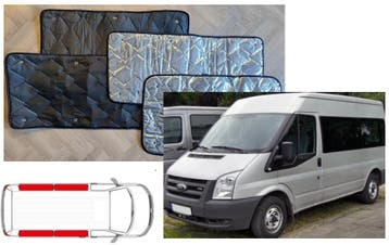 Ford Transit Raamisolatie Black voor woongedeelte 4 delig, Ophalen of Verzenden, Nieuw