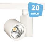 *TIP* 20x 30W LED Track Spot Spirit Wit 3500K Warmwit + 20m, Ophalen of Verzenden