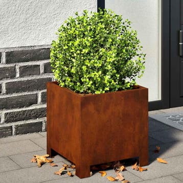 vidaXL Plantenbakken 2 st 30x30x30 cm weervast staal, Verzenden, Nieuw, Metaal
