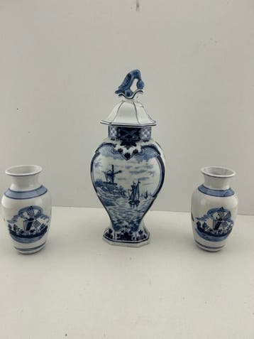 Delfts blauw kleur vazenset, Nieuw