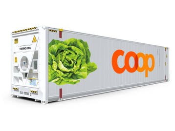 Schaal 1 Kiss 561 125 Reefer Container COOP Kopfsalat 45 ft, Ophalen of Verzenden, Nieuw, Natuur, Analoog