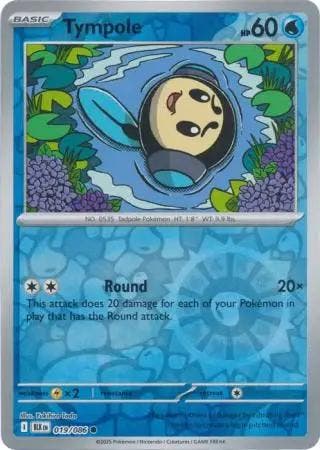 Tympole 019/086 Reverse Holo Black Bolt, Ophalen of Verzenden, Nieuw, Losse kaart, Foil