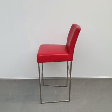 Bert Plantagie design kruk - rode lederen bekleding, Ophalen of Verzenden, Nieuw