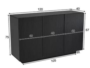 LED Dressoir 120 cm – Modern Design met Bluetooth en Marmer, Verzenden, Nieuw