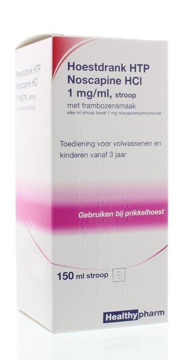 Hoestdrank HTP Noscapine HCl 1 mg/ml, stroop 150 ml, Verzenden, Nieuw