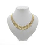 Gouden Cleopatra collier (Ketting), Sieraden, Tassen en Uiterlijk, Kettingen, Ophalen of Verzenden, Gebruikt, Overige kleuren