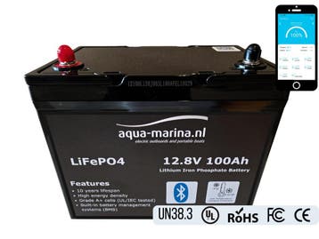 Lithium LiFePO4 Accu 12 Volt 100Ah Bluetooth | Lichtgewicht, Caravans en Kamperen, Camper-accessoires, Ophalen of Verzenden, Nieuw