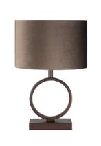 LED Tafellamp poot rond | Cacao | Siena | 37,5cm, Ophalen of Verzenden, Nieuw