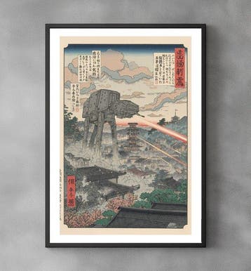 Star Wars - Over Kyoto - AT-AT Star Wars - Pop Art - Signed, Nieuw