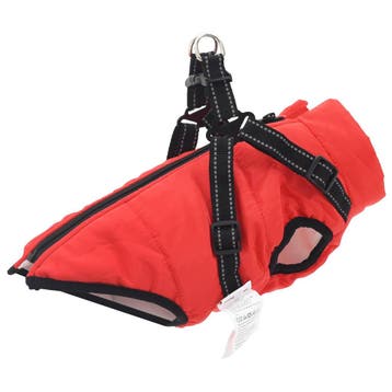 vidaXL Hondenjas Rood L32 Fleece en polyester, Dieren en Toebehoren, Honden-accessoires, Verzenden, Nieuw