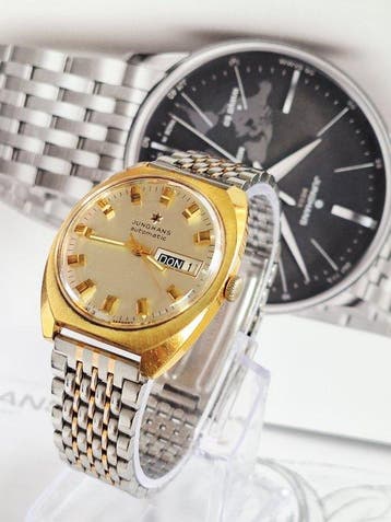 Junghans - Automatic cal 653 Day & Date mit original armband, Nieuw