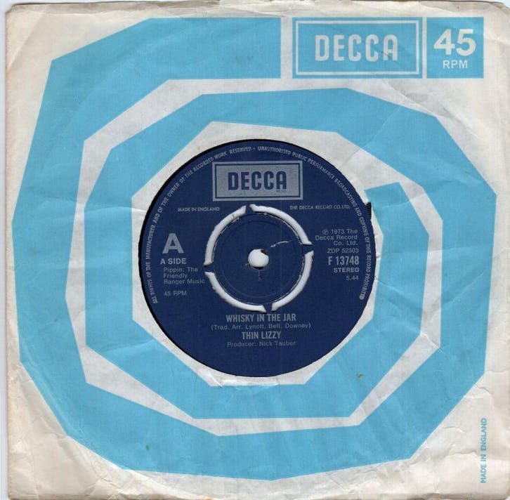 Thin Lizzy - Whiskey in the jar + Vagabond of the wester..., Cd's en Dvd's, Vinyl Singles