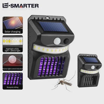 Solar Tuinlamp met Muggenkiller & Bewegingssensor - Waterdic, Verzenden, Nieuw