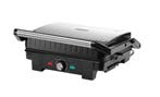 Contactgrill zilver vermogen 2200 Watt (Kook-Bakplaten), Verzenden, Nieuw