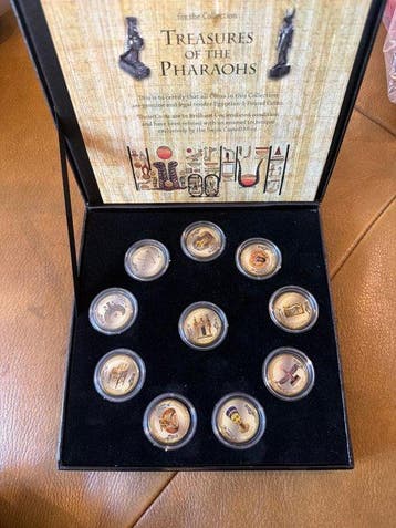 Egypte. Treasures of the Pharaohs - Set II. 10 Stück mit CoA