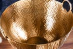 Handgemaakte decoratieve kom ORIENT 40cm goudkleurig metaal, Ophalen of Verzenden, Nieuw