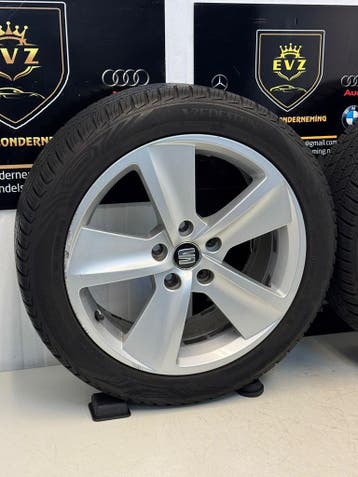 2 stuks 225/45R17 Seat Leon velgen met All-Seasons banden, Auto-onderdelen, Banden en Velgen, Gebruikt, Banden en Velgen, 17 inch