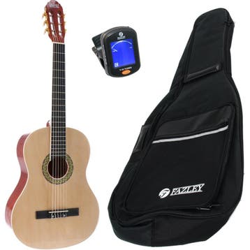 LaPaz 002 NT klassieke gitaar 4/4-formaat naturel + gigbag +, Verzenden, Nieuw