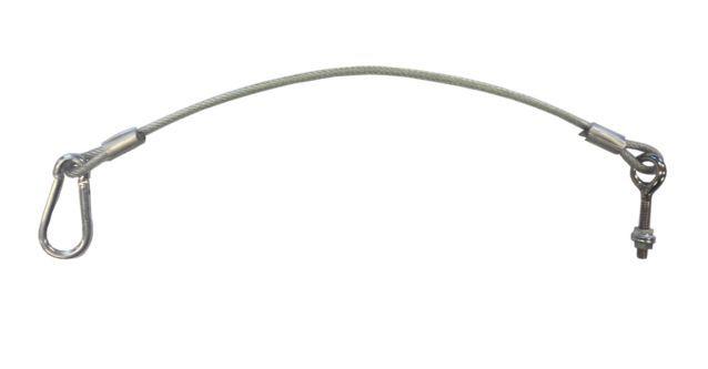 Achterklepkabel 450 Mm - Staalkabel met Karabijnhaak En Bout, Doe-het-zelf en Verbouw, IJzerwaren en Bevestigingsmiddelen, Overige typen