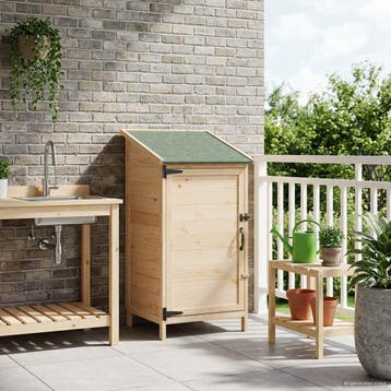 vidaXL Tuinschuur met dak Naturel 59 x 56 x 113,5 cm Massief, Verzenden, Nieuw