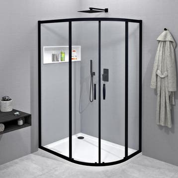 Douchecabine Gelco Sigma Simply Black Kwartrond 100x80x190, Doe-het-zelf en Verbouw, Sanitair, Ophalen of Verzenden, Nieuw, Douche
