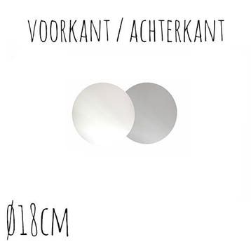 Taartonderzetter Wit / Zilver Ø18cm 100st., Verzenden, Nieuw