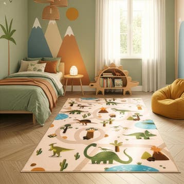 Speelkleed | Coco | Dinosaurus | Beige | 120x170 cm, Verzenden, Nieuw