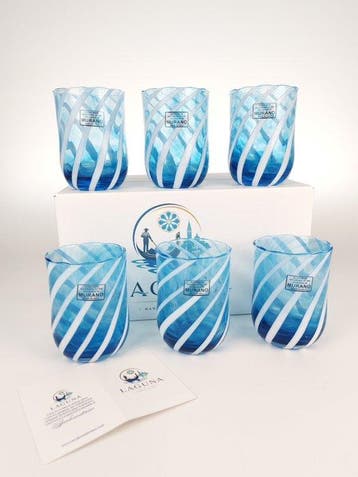 LAGUNA - Drinkservies (6) - Muranoglas - 6 GOTI RIGADIN