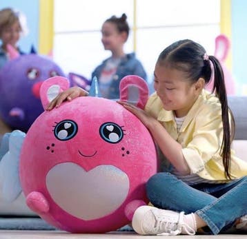 Biggies Rabbit roze - Opblaasbare pluchen Knuffel, Kinderen en Baby's, Speelgoed | Knuffels en Pluche, Ophalen of Verzenden, Nieuw