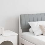 vidaXL Gestoffeerd hoofdbord Lichtgrijs 180 cm Massief, Verzenden, Nieuw, Wit, Hout