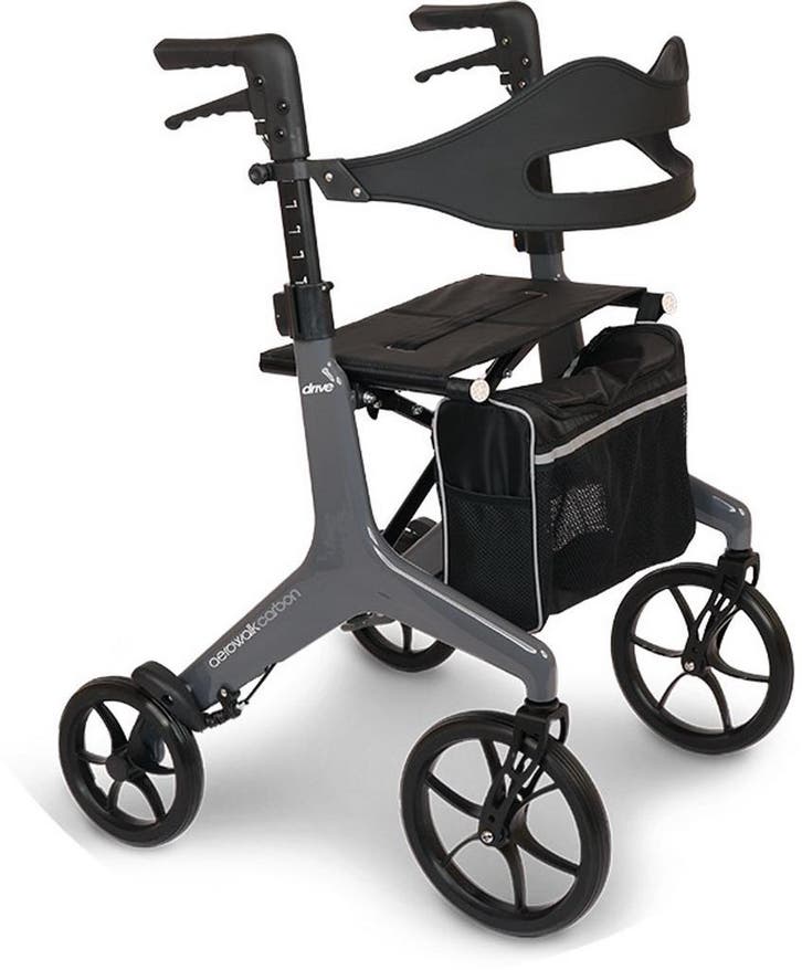 Carbon rollator AeroWalk van Drive | Slechts 4,6 kg, Diversen, Rollators, Lichtgewicht, Opvouwbaar, Nieuw, Verzenden