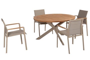 Taste by 4 Seasons Cortina tuinset latte met Prado tafel, Ophalen of Verzenden, Nieuw