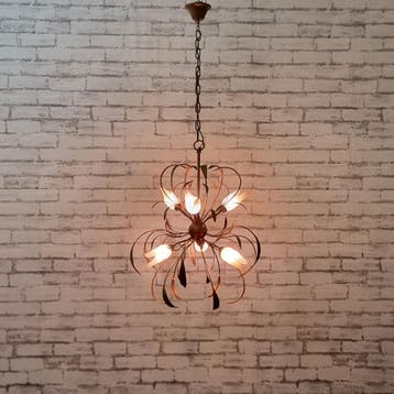 Art Deco hanglamp Flower 055 Refurbished, Ophalen, Zo goed als nieuw, Overige materialen, Klassiek