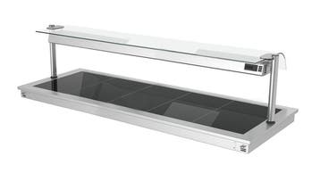 GGM Gastro | Inbouw warmhoudplaat RVS - met glazen oppervlak, Verzenden, Nieuw in verpakking
