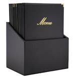 Classic lederstijl 20 sets 4x A4 menukaarten | Kunstleer..., Verzenden, Nieuw in verpakking