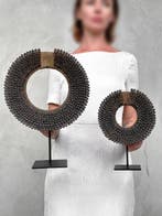 NO RESERVE PRICE - Pair of Dark Brown/Black Colored Tolai
