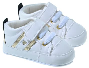 EMC baby schoen wit met goud - Schoenmaat 17 (3-6 maanden), Ophalen of Verzenden, Nieuw
