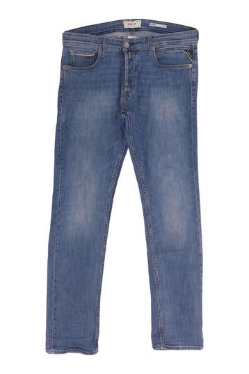 Replay Broek in maat W34 L34 Blauw, Kleding | Heren, Verzenden, Gedragen, Blauw, Replay